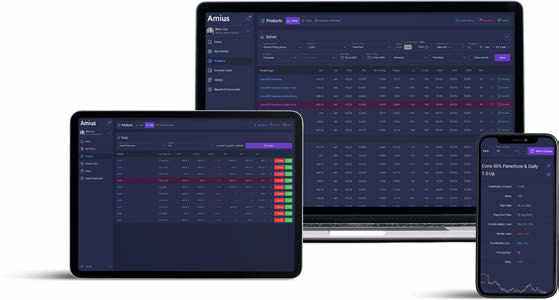 Amius EDGE running on desktop, tablet and mobile